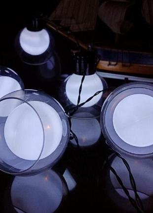 Гірлянда кулі, 10 led куль, холодна біла 3x2 м, 200 led rd-249