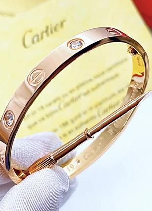 Браслет "cartier" червоне золото