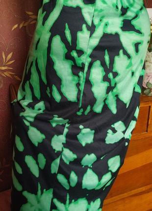 Платье миди с разрезом неоновый принт от shein9 фото