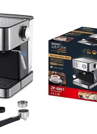 Кавоварка еспресо з функцією спінювання молока zepline zp-6861, 2500вт