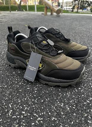 Осенние термо кроссовки sen dini, хаки (gore-tex)