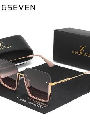 Женские градиентные солнцезащитные очки kingseven n808 gradient brown код/артикул 1841 фото