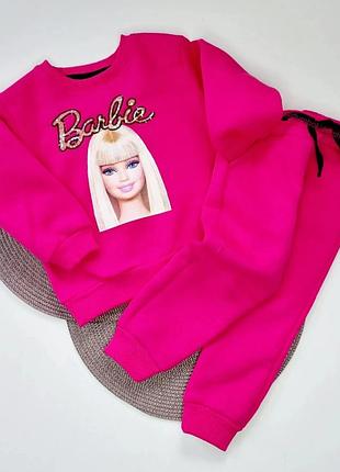 Костюм теплый на флисе barbie