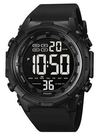 Часы наручные мужские skmei 1845bk black, водонепроницаемые мужские часы. цвет: черный  qas