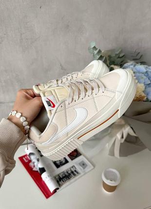Кросівки жіночі nike court vision beige 37