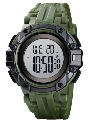 Часы наручные мужские skmei 1545ag army green, армейские часы противоударные. цвет: зеленый  qas