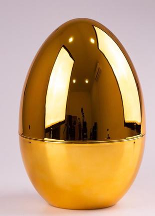 Набор столовых приборов на 6 персон из нержавеющей стали 24 штуки с подставкой "яйцо" золотой3 фото