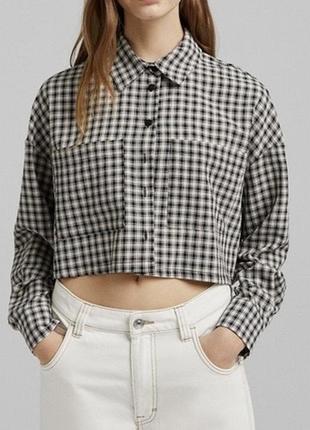 Укороченная рубашка bershka в клетку
