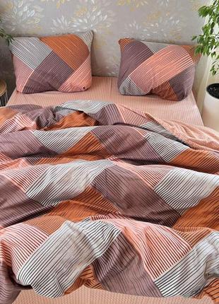 Теплый комплект постельного белья байка