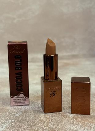 Too faced - cocoa bold cream lipstick - кремовая помада для губ, buttercream, 4 g