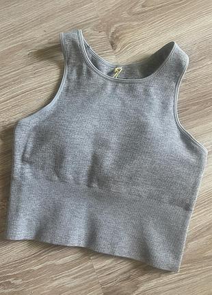 Спортивний сірий топ h&m