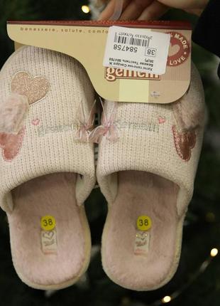 Домашние тапочки gemelli 584758 пудровые