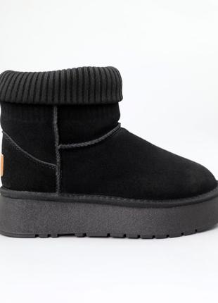 Угги женские замшевые 590146 черные