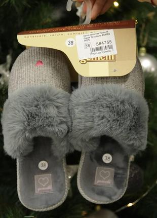 Домашние тапочки gemelli 584755 серые