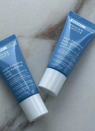 Сонцезахисний крем флюїд paula’s choice youth-extending daily hydrating fluid spf 50