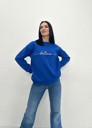 Женский свитшот на флисе, турецкий флис от 42 до 52 размера