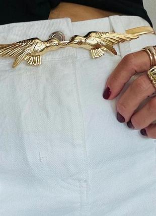 Эластичный пояс с пряжкой love birds 🐦