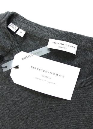 Джемпер мужской, selected homme, хлопок шелк.