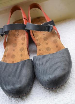 Шкіряні літні туфлі босоніжки сандалі сандалії the art р. 41 26,5 см6 фото