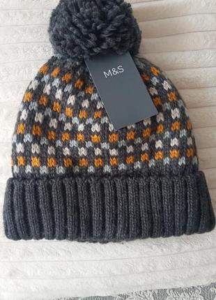 Тёплая шапка m&s. качество супер.