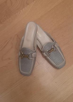 Мюли с кожанными вставками made in italy, италия