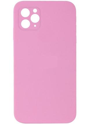 Чехол с защитой камеры silicone case full apple iphone 12 pro max light pink