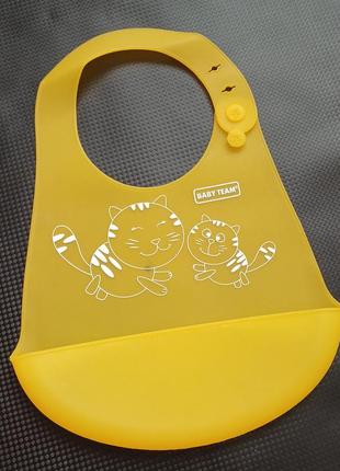 Нагрудник силіконовий слинявчик babyteam