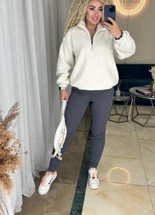 Мега хітовий якісний зручний затишний та теплий костюмчик з крутим бомбером тедді та утеплені лосини ♥️