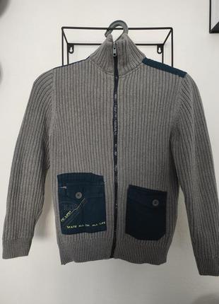 Тепла в'язана кофта на хлопчика