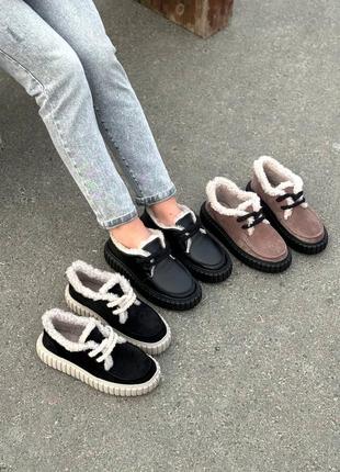 Жіночі уггі кросівки з натуральної замші/ шкіри2 фото