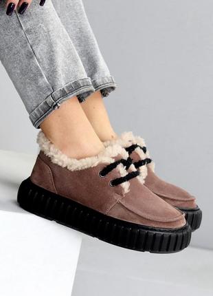 Жіночі уггі кросівки з натуральної замші/ шкіри8 фото