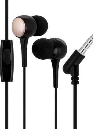 Проводные наушники вакумные с микрофоном hoco 3.5 mm m19 drumbeat universal 1.2 m black