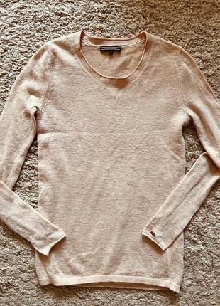 Свитер, трикотажный лонгслив tommy hilfiger оригинал бренд тонкий трикотаж с шерстью размер s,xs