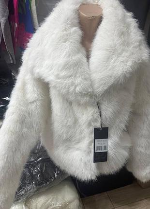 Шуба zara, шубка zara, шубка белая зара, шубка эко мех7 фото