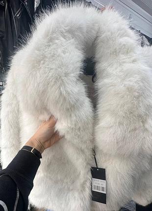 Шуба zara, шубка zara, шубка белая зара, шубка эко мех6 фото