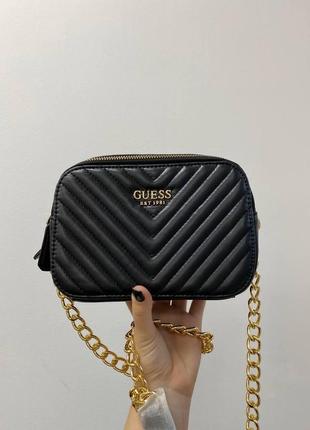 Женская сумочка guess кроссбоди черная 19 х 13 х 7 см