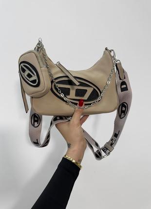 Женская сумочка diesel бежевая