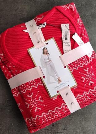 Victoria ́s victorias secret віктория сикрет піжама, костюм для дому thermal long pajama set4 фото