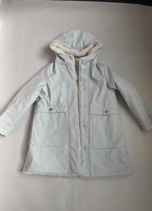 Парка куртка на мехе водоотталкивающая zara