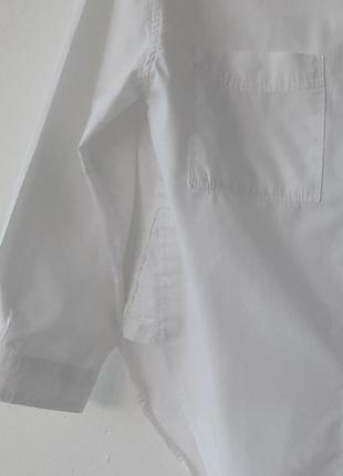 Белая базовая рубашка zara xs 42-44 100% хлопок6 фото