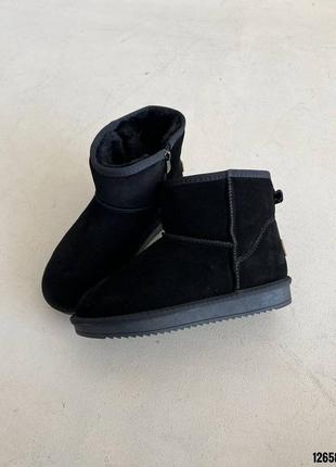 12658 угги натуральная замша цвет черный