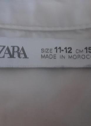 Белая базовая рубашка zara xs 42-44 100% хлопок4 фото