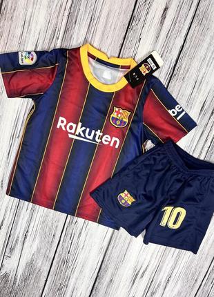 Fc barcelona костюм футбольный оригинал messi детский  новый форма футбольна