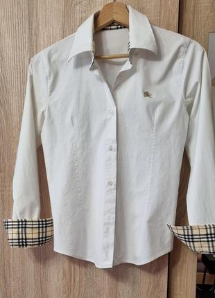 Рубашка burberry белый размер м