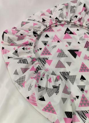 Детские муслиновые простыни на резинке, размер 80*160 (#6111)