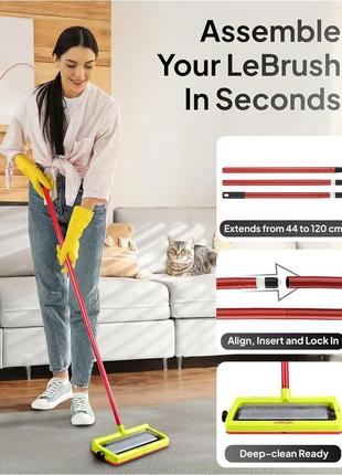 Lebrush 2.0 щетка для чистки ковров от короткой и длинной шерсти кошек и собак |...