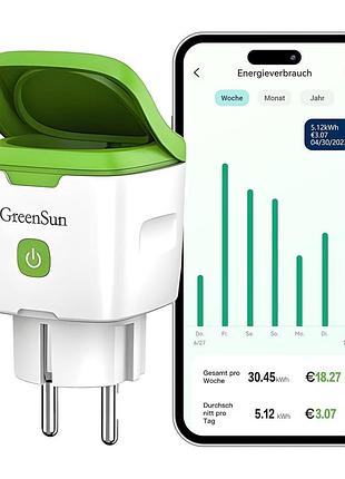 Умная розетка greensun розетка wifi розетка таймер розетка измеритель мощности для розетки разъем alexa