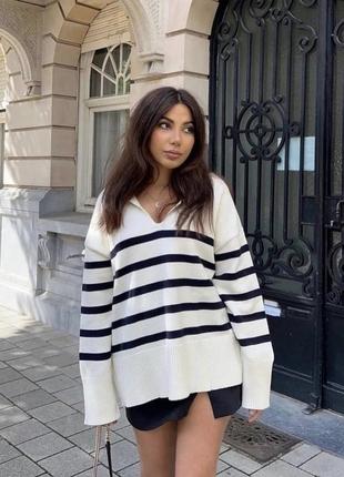 Светр zara в смужку