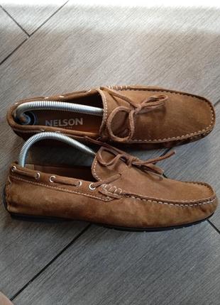 Замшеві чоловічі мокасини, лофери