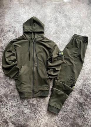 Спортивный костюм stone island на флисе2 фото